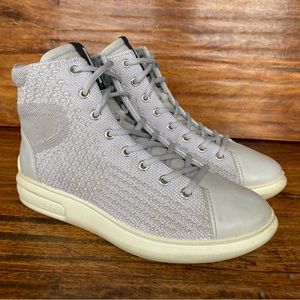 Women’s Ecco Casual Fashion Mid Sneaker Shoes Size EU 39 US 8 Gray